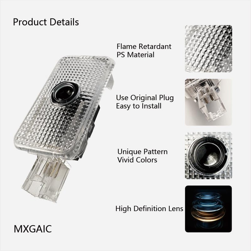 MXGAIC Car Door Logo Lights Puddle Lights Compatible with Forester Outback Ascent Legacy LED Projector Door Shadow Light Accessories (P5) - Image 3
